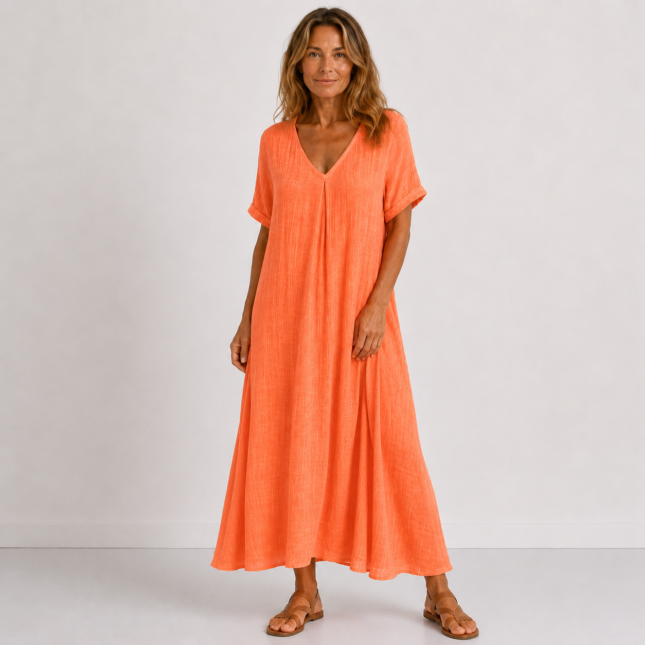 Amélie™ | Luchtige Maxi Jurk met V-Hals