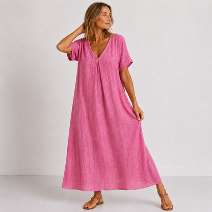 Amélie™ | Luchtige Maxi Jurk met V-Hals