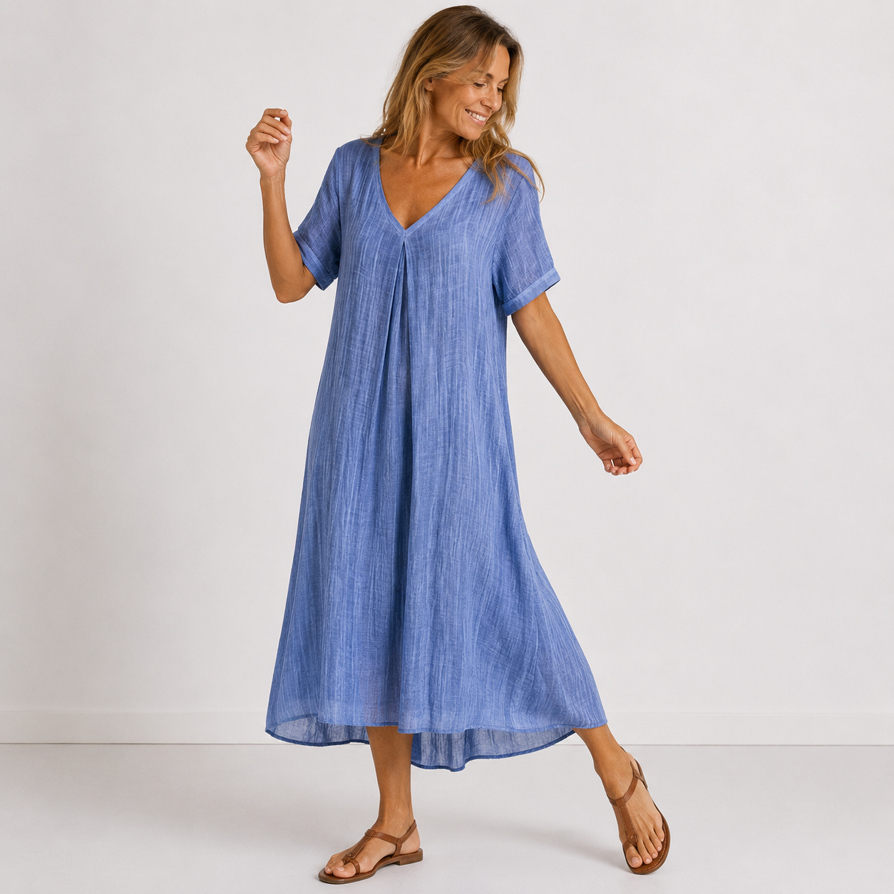 Amélie™ | Luchtige Maxi Jurk met V-Hals