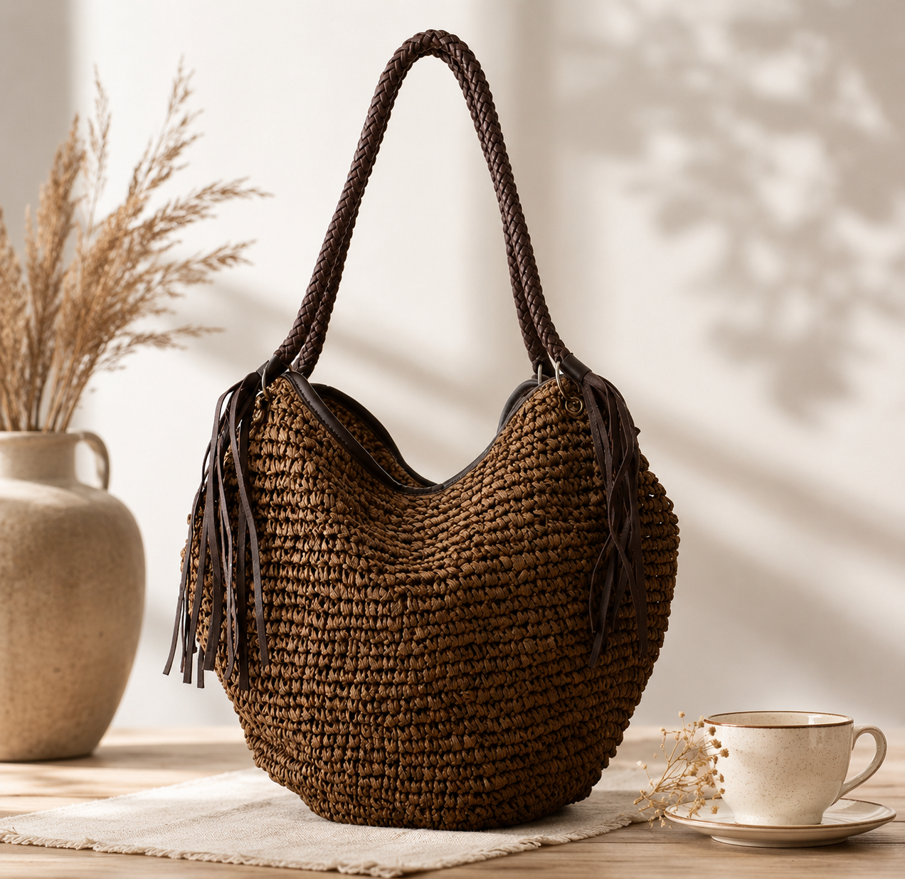 Rosie™ | Bohemian Hobo Tas Met Speelse Kwastdetails