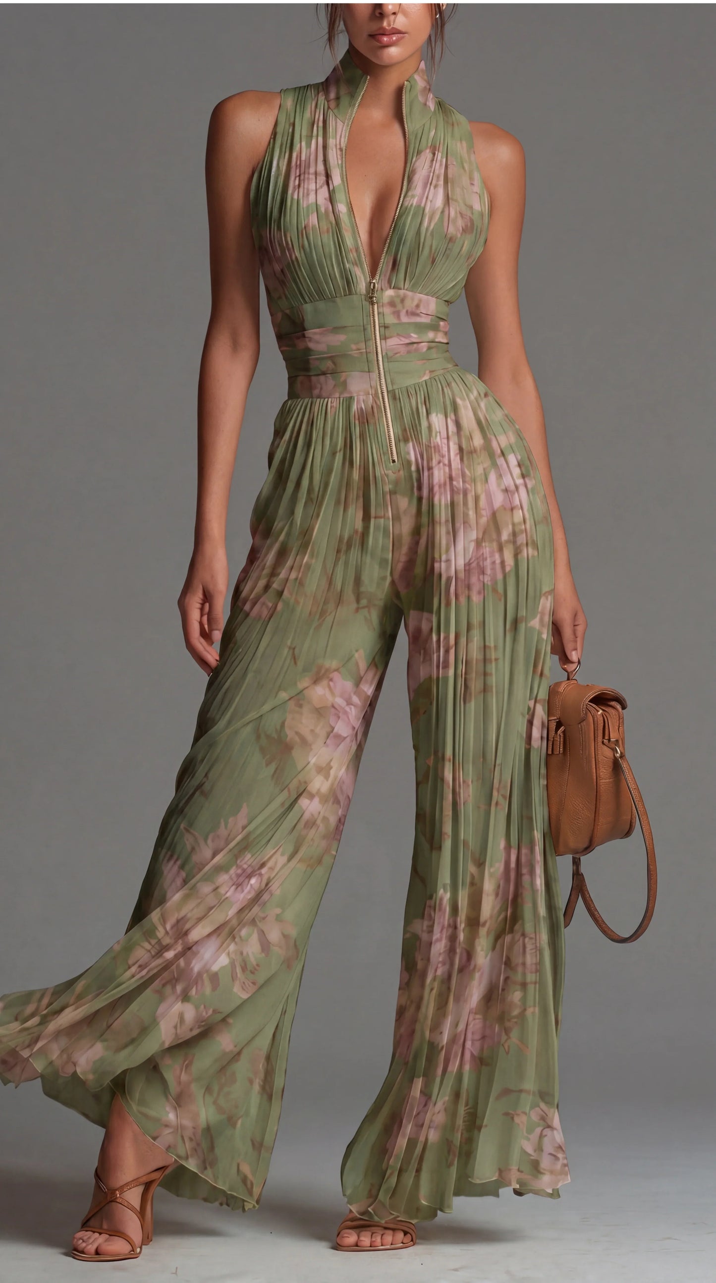 Laure™ | Elegante Mouwloze Jumpsuit met V-Hals
