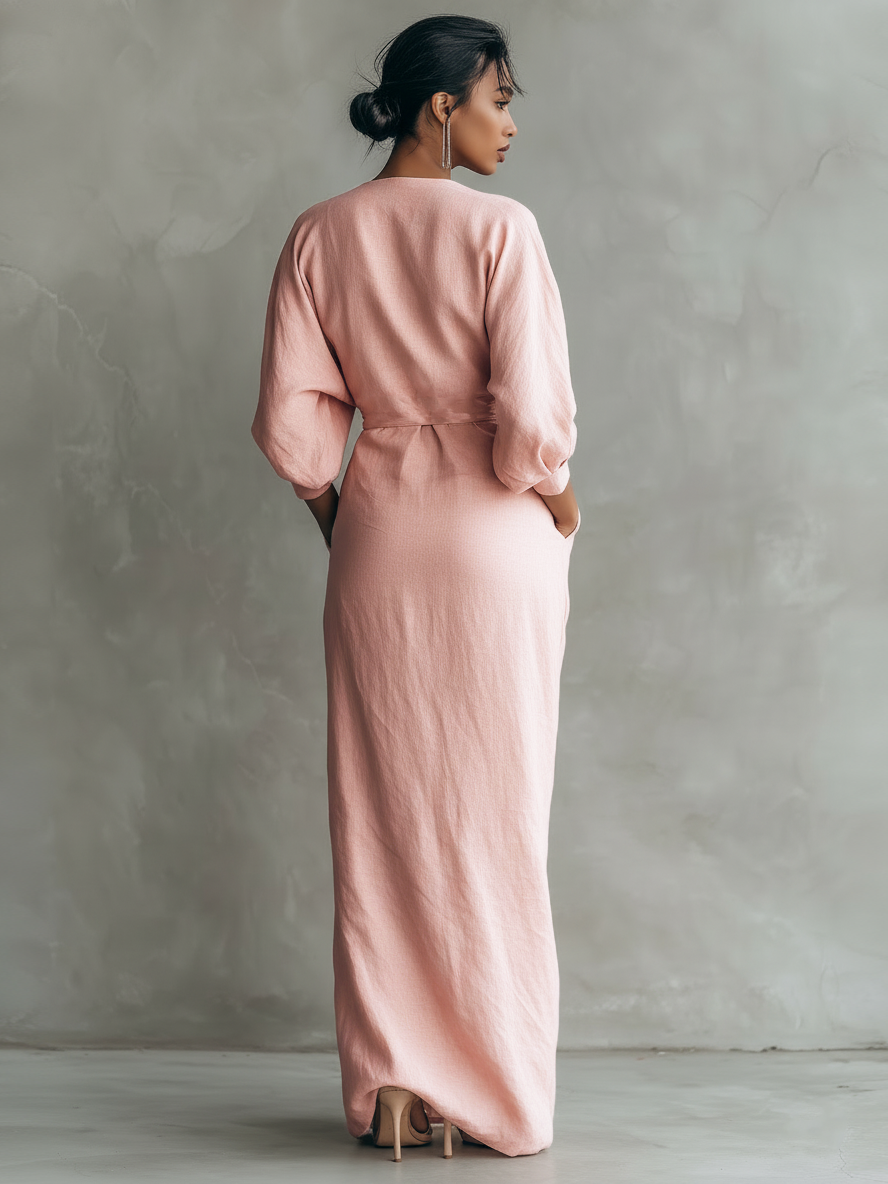 Mirella™ | Elegante Maxi Jurk met V-Hals