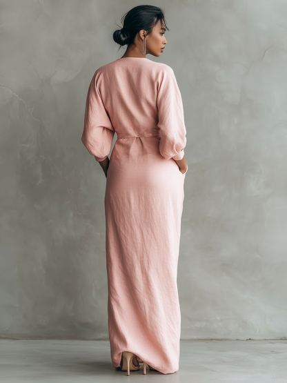 Mirella™ | Elegante Maxi Jurk met V-Hals