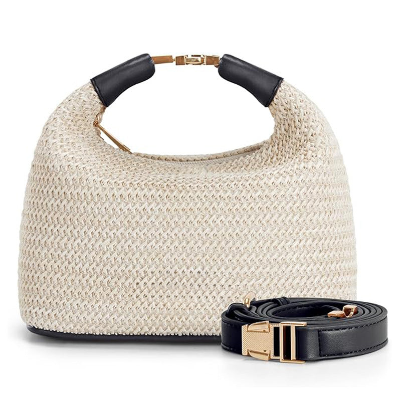 Margot™ | Geweven Bucket Tote Met Luxe Afwerking