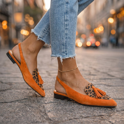 Vivienne™️ | Elegante Slingback Loafers met Kwastjes