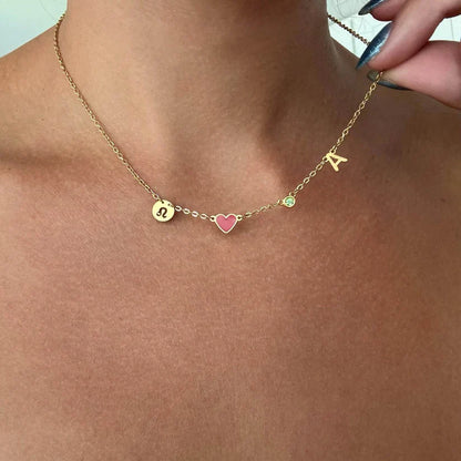 Amoura™ | Ketting met Hartje en Initiaal