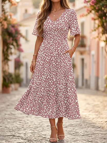 Rosaline™ | Elegante Midi Jurk Met Flatterende Pasvorm