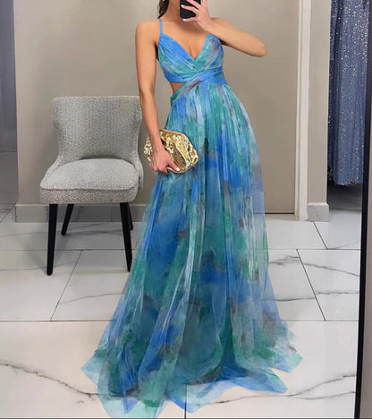 Seréa™ | Luxe Maxi Jurk met Florale Print