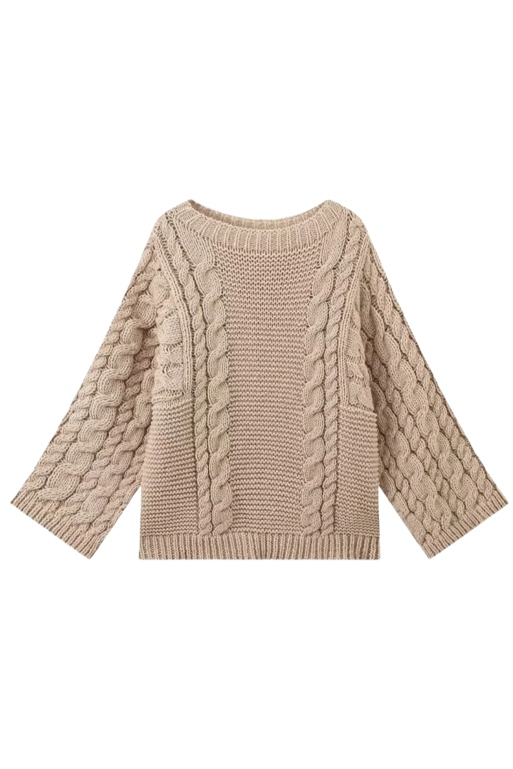 Cable Knit Trui | Oversized & Chic Elivra