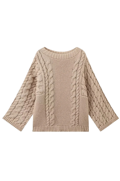 Cable Knit Trui | Oversized & Chic Elivra