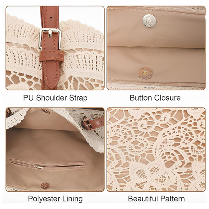 Rosalie™ | Romantische Kanttas Met Strikdetail