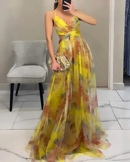 Seréa™ | Luxe Maxi Jurk met Florale Print