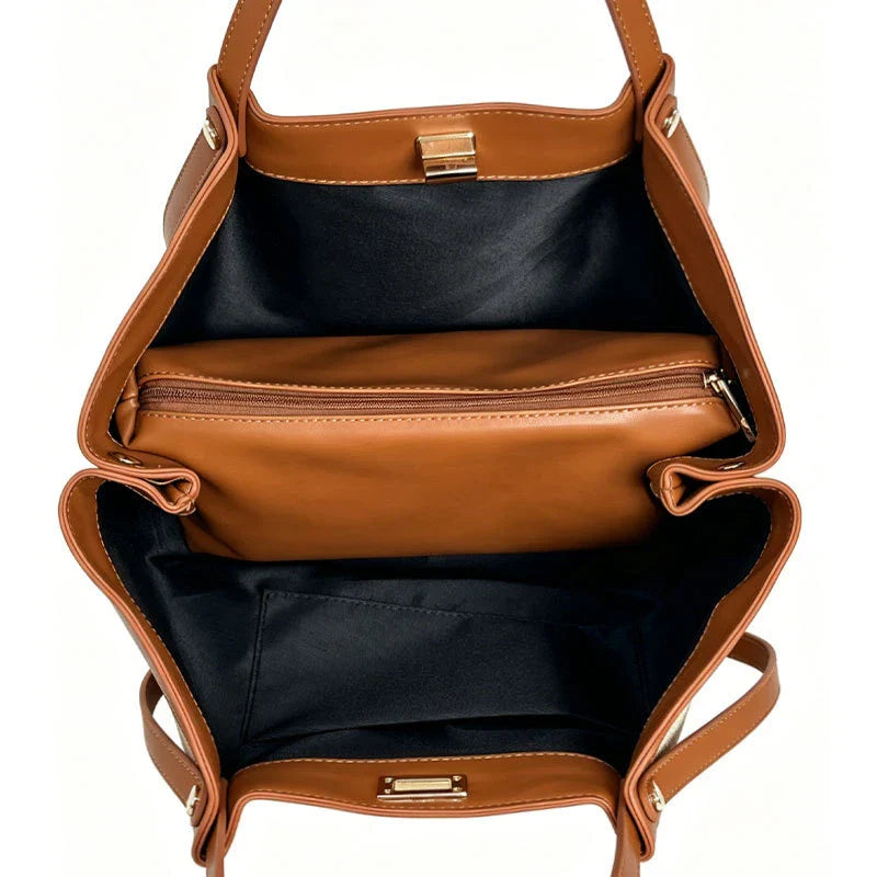 Vivienne™ | Luxe Geweven Shopper Met Elegante Details