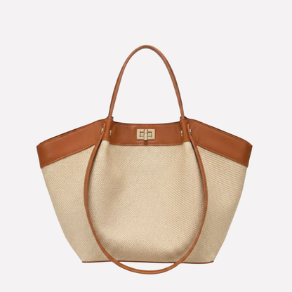 Vivienne™ | Luxe Geweven Shopper Met Elegante Details