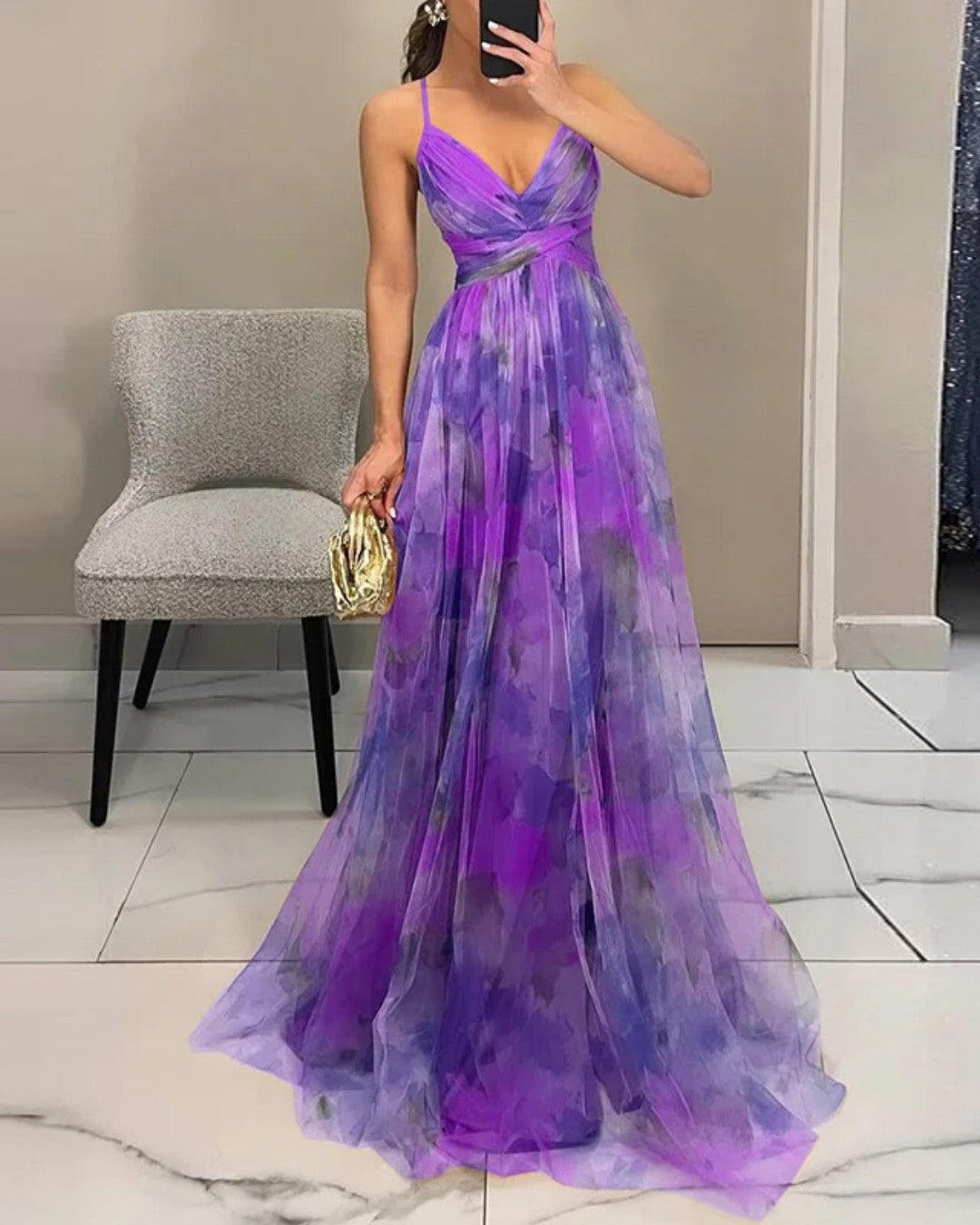 Seréa™ | Luxe Maxi Jurk met Florale Print