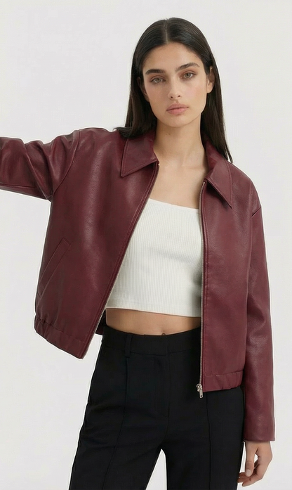 Leren Bikerjack | Edgy & Elegant Elivra