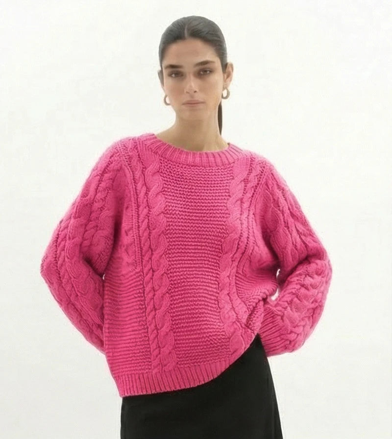 Livia zachte knit sweater met ronde hal