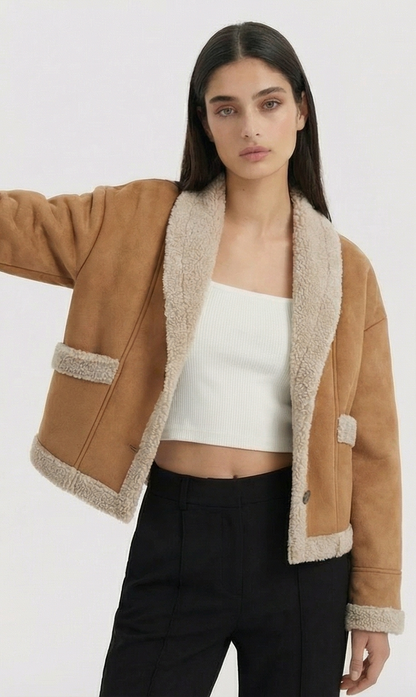 Teddy Shearling Jasje | Warm & Stijlvol Elivra