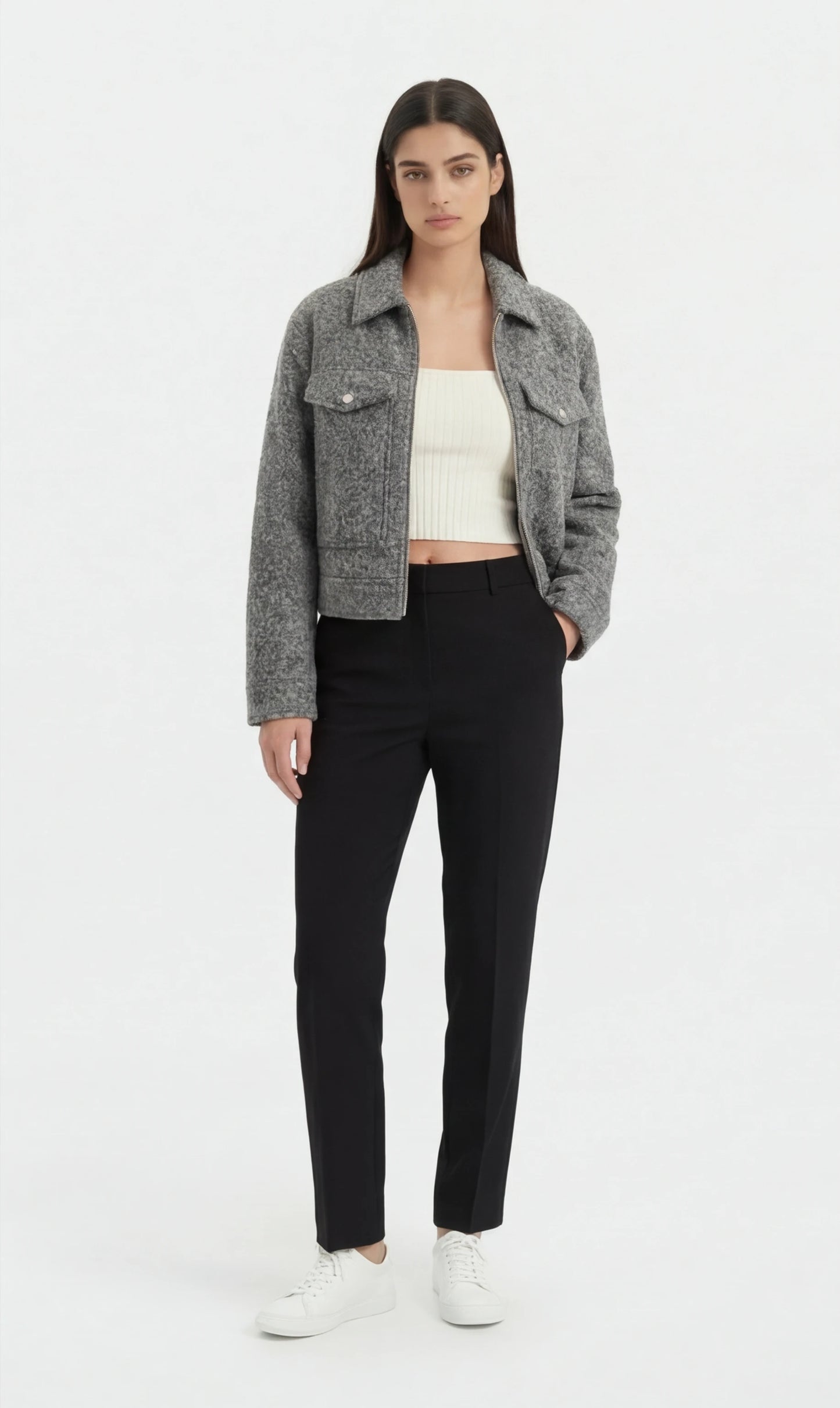 Elivra Cropped Tweed Jas