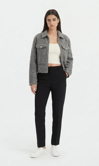 Elivra Cropped Tweed Jas