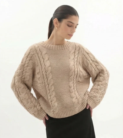 Livia zachte knit sweater met ronde hal