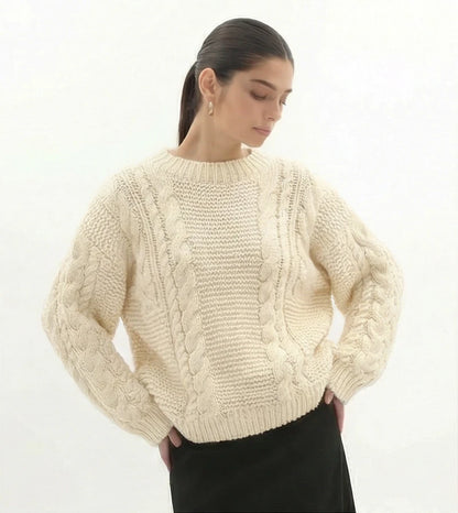 Livia zachte knit sweater met ronde hal