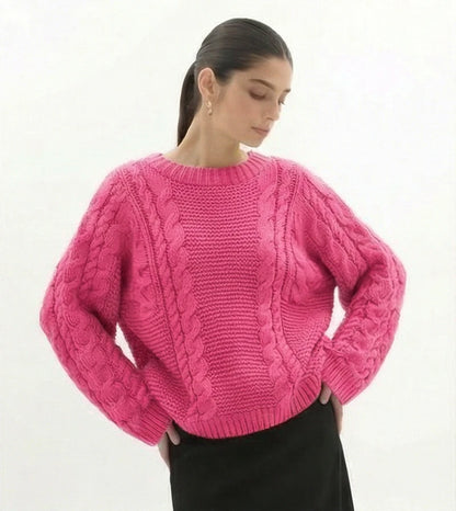 Livia zachte knit sweater met ronde hal