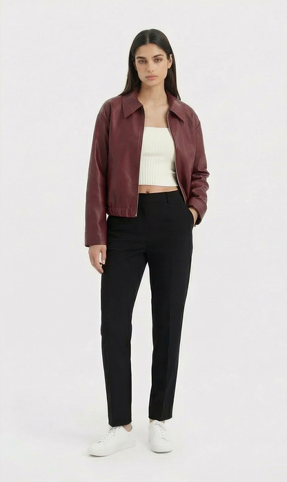 Leren Bikerjack | Edgy & Elegant Elivra