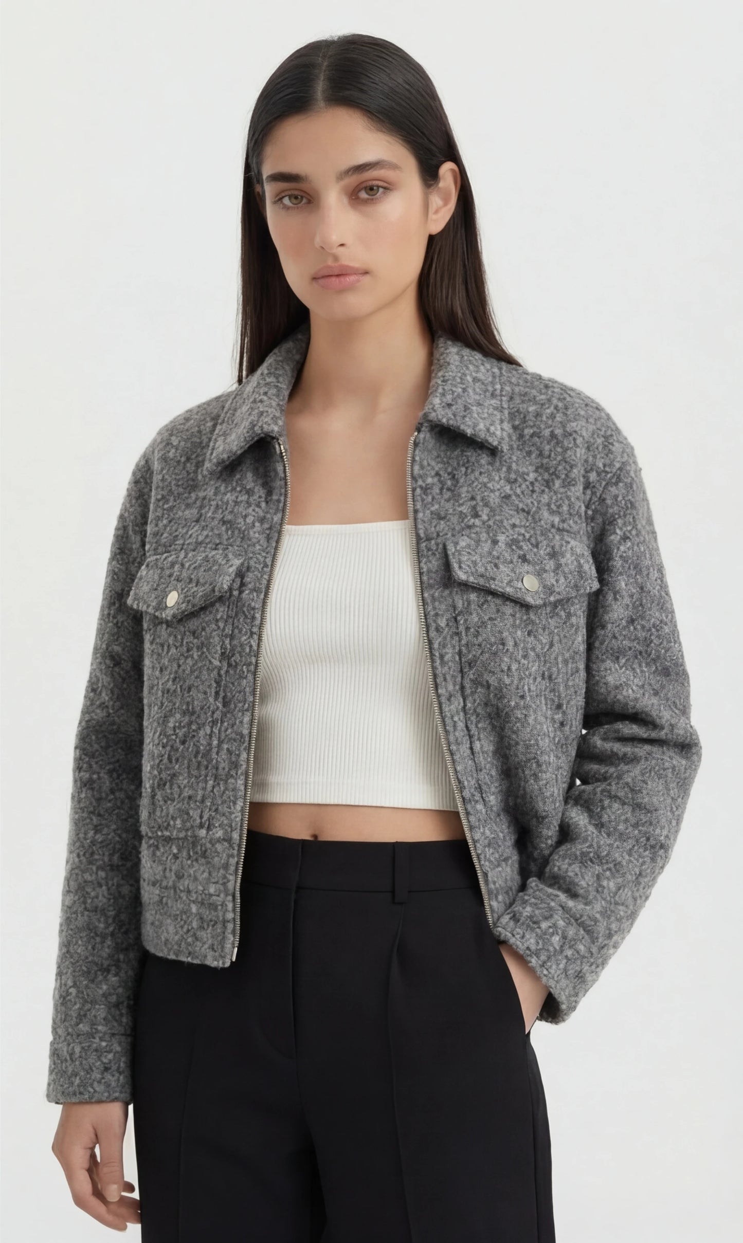 Elivra Cropped Tweed Jas