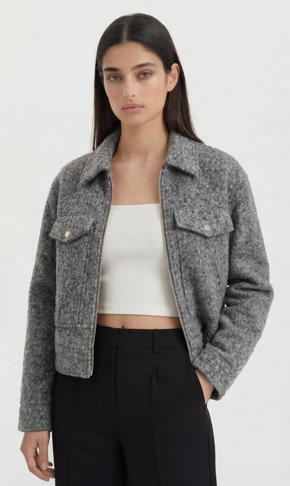 Elivra Cropped Tweed Jas