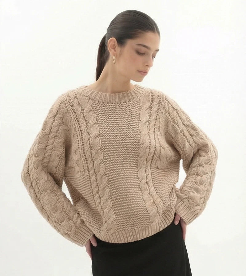 Livia zachte knit sweater met ronde hal