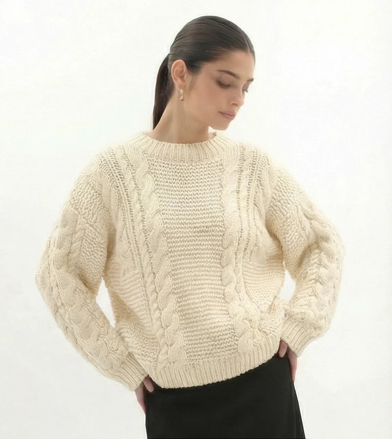 Livia zachte knit sweater met ronde hal