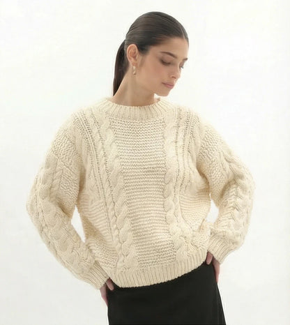 Livia zachte knit sweater met ronde hal