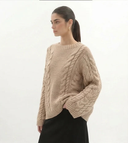 Livia zachte knit sweater met ronde hal