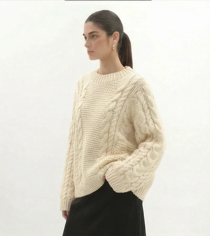 Livia zachte knit sweater met ronde hal