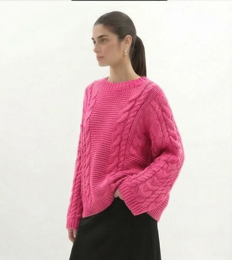 Livia zachte knit sweater met ronde hal