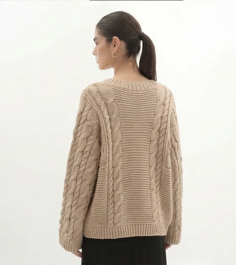 Livia zachte knit sweater met ronde hal