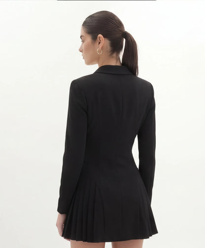 Blazer Mini Jurk | Diepe V Elegantie