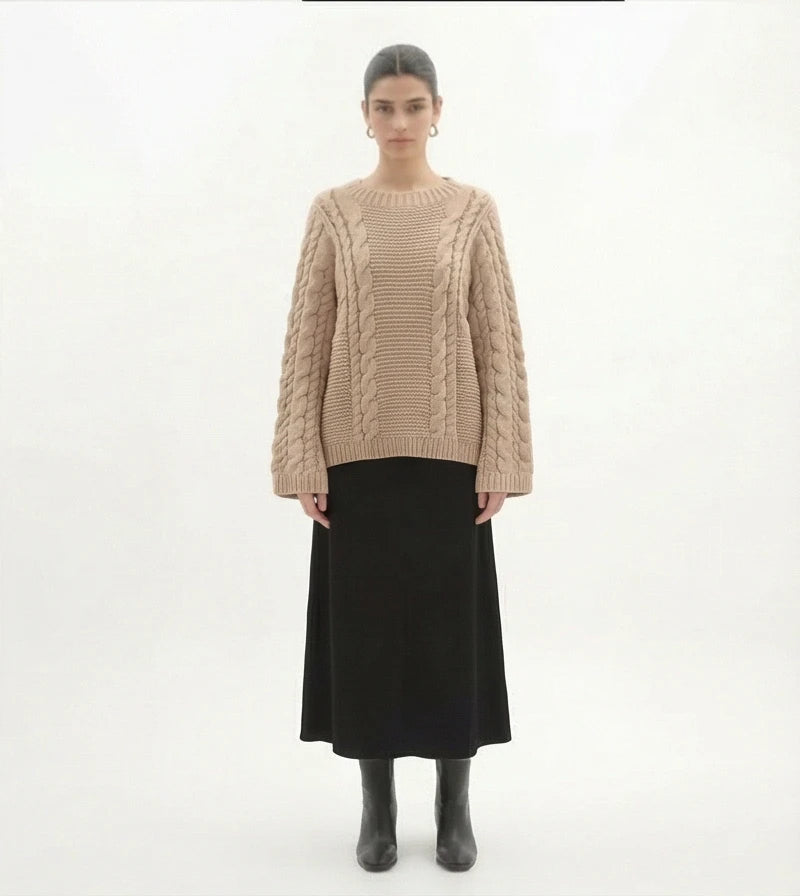 Livia zachte knit sweater met ronde hal