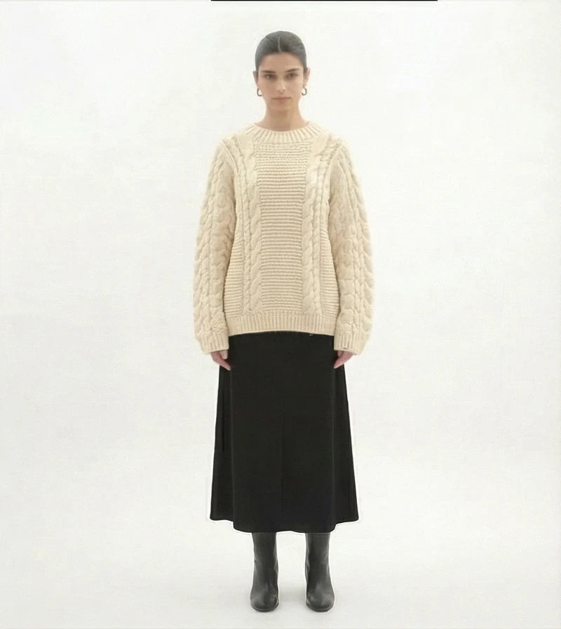 Livia zachte knit sweater met ronde hal