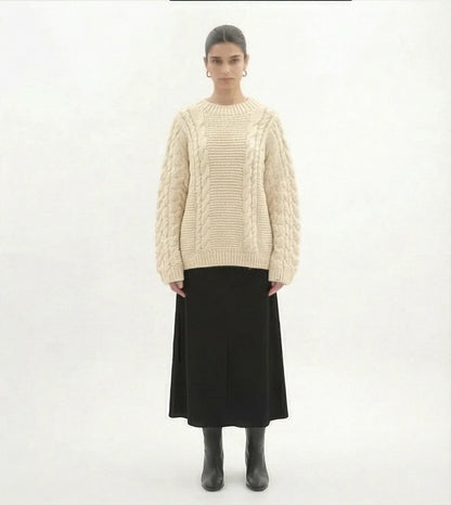 Livia zachte knit sweater met ronde hal