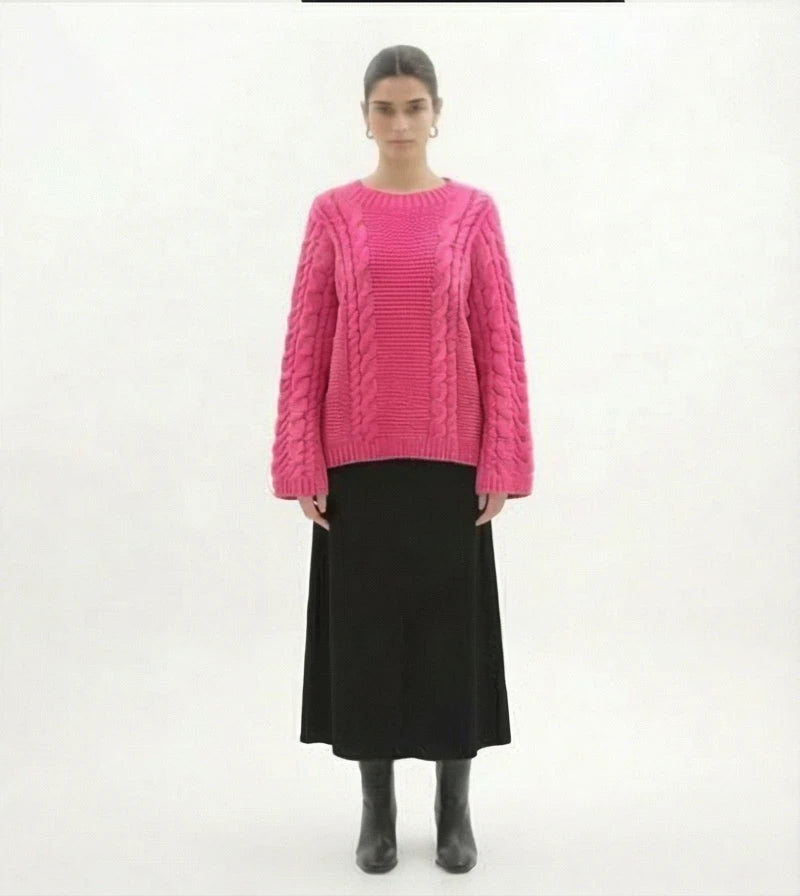 Livia zachte knit sweater met ronde hal