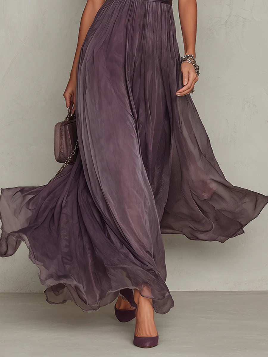 Velira™ | Elegante Maxi Jurk met Kantdetails