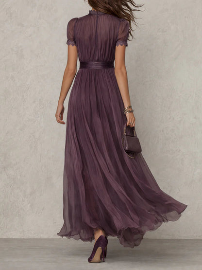 Velira™ | Elegante Maxi Jurk met Kantdetails
