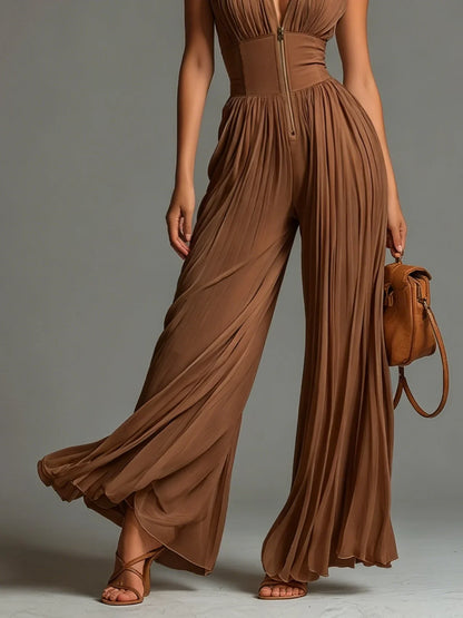 Laure™ | Elegante Mouwloze Jumpsuit met V-Hals