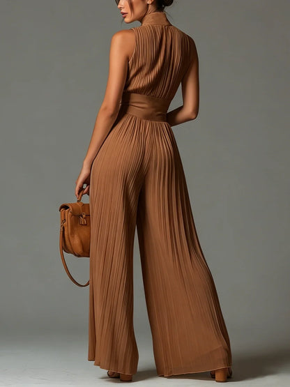 Laure™ | Elegante Mouwloze Jumpsuit met V-Hals
