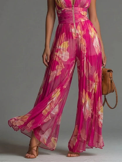 Laure™ | Elegante Mouwloze Jumpsuit met V-Hals