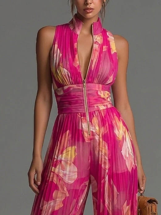 Laure™ | Elegante Mouwloze Jumpsuit met V-Hals