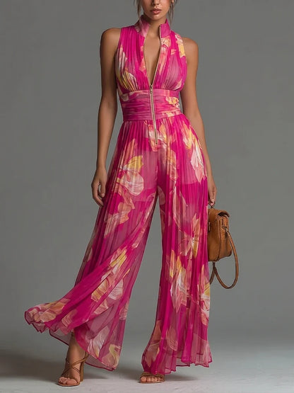Laure™ | Elegante Mouwloze Jumpsuit met V-Hals