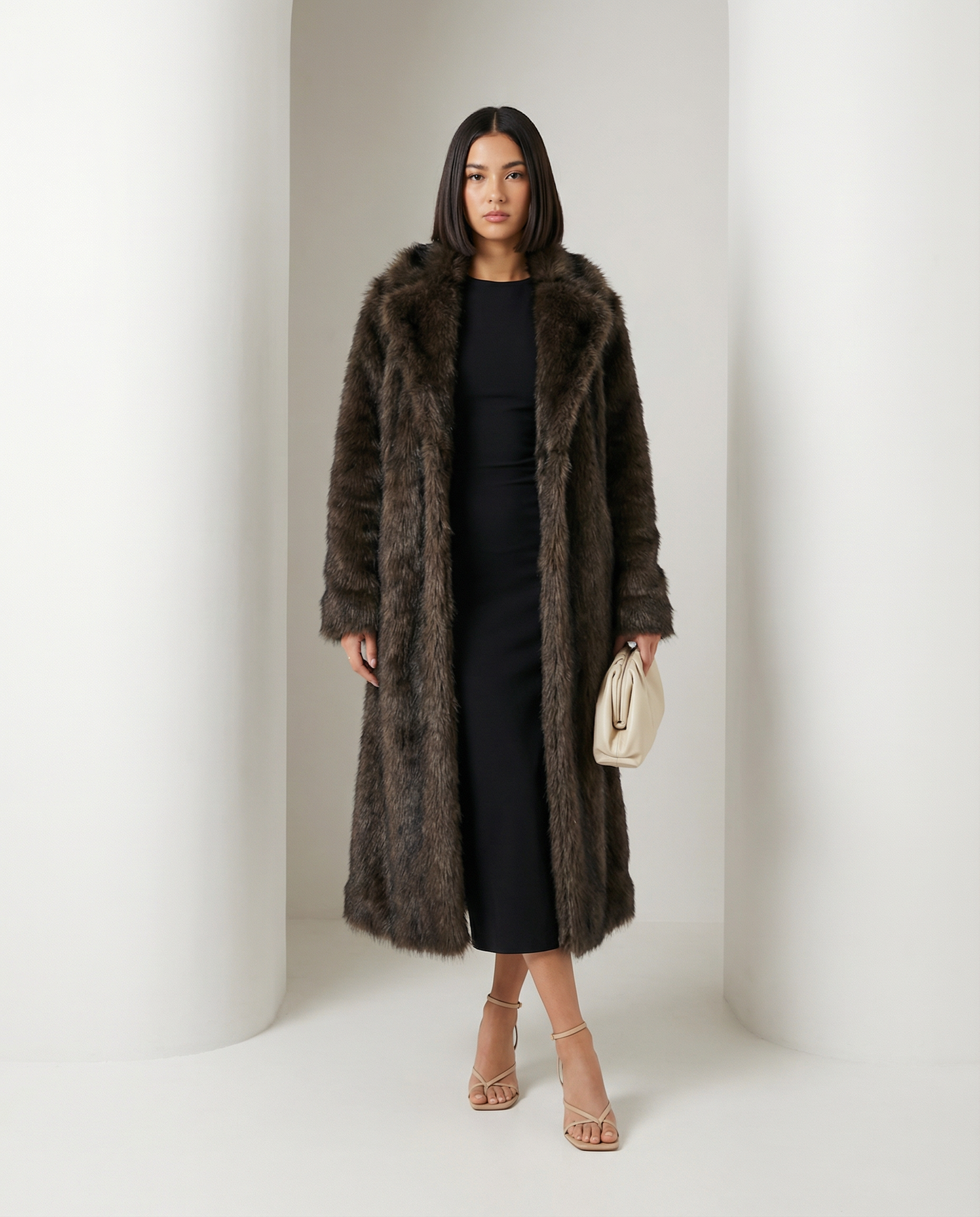 Eden Longline Faux-Fur Coat Elivra